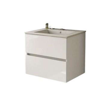Sevilla bela 60x44,6x52H stenska viseča kopalniška omarica: eleganca in praktičnost za sodobno kopalnico