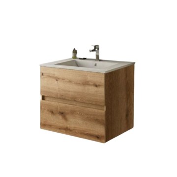 Stenska kopalniška omarica Sevilla hrast 60x44,6x52H: eleganca in praktičnost za sodobno kopalnico