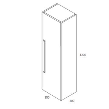 Modularna bela stenska kopalniška kolona 35x30x120H