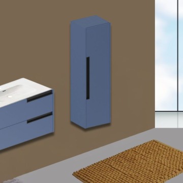 Modularni stenski kopalniški stolpec v svetlo modri barvi 35x30x120H