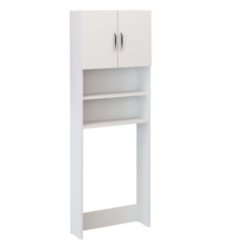 Omara za pralni stroj 60x180 cm z vrati in policami barva bela