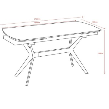 Riley 160x90x76H sijoča svetlo siva keramična podaljšana mizna plošča z marmornim učinkom