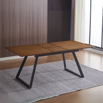 Raztegljiva miza Shelton iz temnega hrasta 160x90x76H: slog, funkcionalnost in trdnost