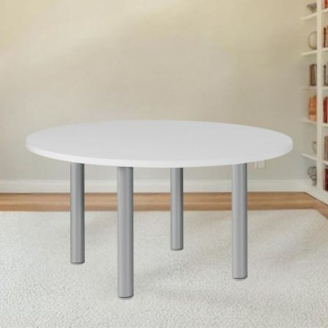 Manila bela okrogla miza 120x120x76H - Preprostost in funkcionalnost