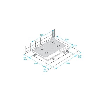 Kuhalna plošča 60 cm iz nerjavečega jekla, 4 cone Beko - Toscohome