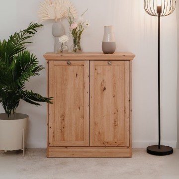 Bivak 2 vrati antični hrast Timber01A 80x35x90H Čar naravnega lesa v vašem domu