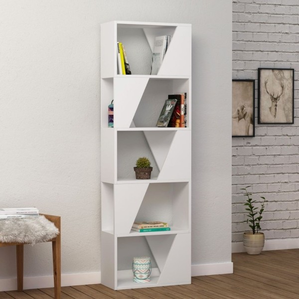 Okvir bela knjižna omara 5 polic 54x168 Okvir bela knjižna omara 5 polic 54x168