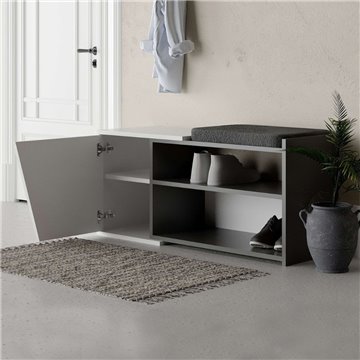 Klop za čevlje Fiona 104,6x37,5x47,2 antracitno bela