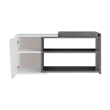 Klop za čevlje Fiona 104,6x37,5x47,2 antracitno bela