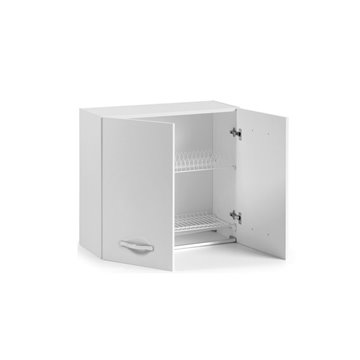 Stojalo za posodo z dvema vratoma iz antičnega oreha 80x72H cm
