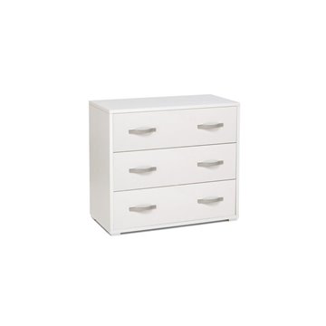 Komoda s 3 predali beli pepel 91x45x81H cm