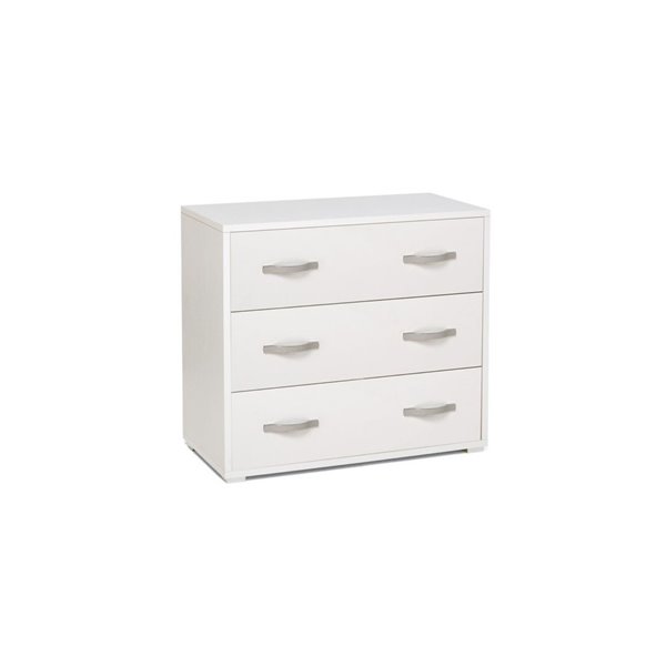 Komoda s 3 predali beli pepel 91x45x81H cm Komoda s 3 predali beli pepel 91x45x81H cm