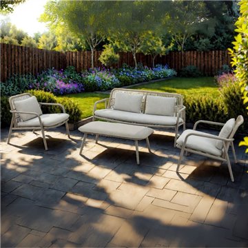 Salotto da esterno Marina beige - Raffinatezza e comfort