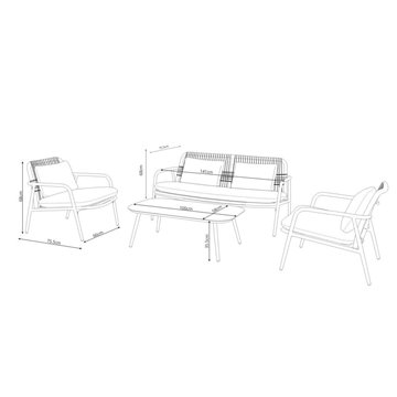 Salotto da esterno Marina beige - Raffinatezza e comfort