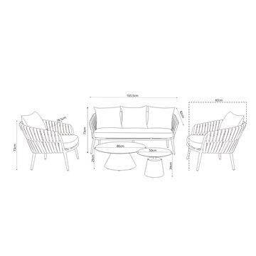 Salottino da esterno Simo beige - Eleganza e comfort per i tuoi spazi outdoor
