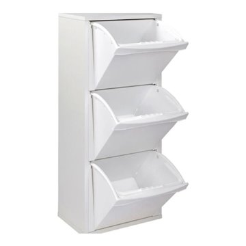 Helena bela omara za odpadke 40x25x102H - Eleganca in funkcionalnost za ločeno zbiranje
