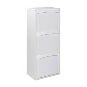 Helena bela omara za odpadke 40x25x102H - Eleganca in funkcionalnost za ločeno zbiranje