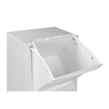 Helena bela omara za odpadke 40x25x102H - Eleganca in funkcionalnost za ločeno zbiranje