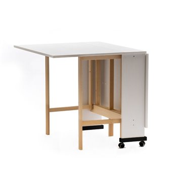 Trio zložljiva miza za varčevanje s prostorom 24x90x78 cm Beli pepel