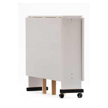 Trio zložljiva miza za varčevanje s prostorom 24x90x78 cm Beli pepel