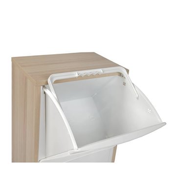 Omara za odpadke Helena elm 40x25x102H - Eleganca in funkcionalnost za ločeno zbiranje