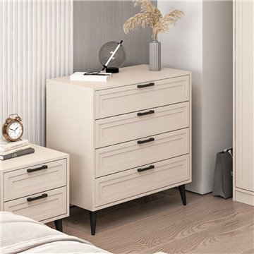 Prime Komoda s 4 predali v kašmirski barvi 90x45x90H - Stil in funkcionalnost za vsak prostor