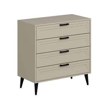 Prime Komoda s 4 predali v kašmirski barvi 90x45x90H - Stil in funkcionalnost za vsak prostor