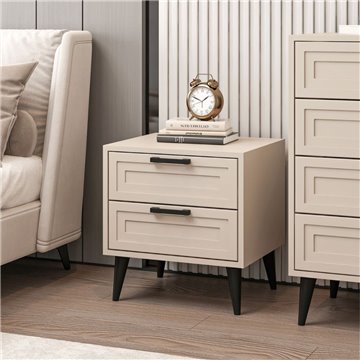 Prime nočna omarica 2 predala kašmirske barve 50x45x52H - Eleganca in funkcionalnost