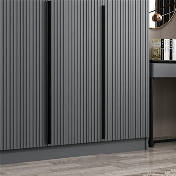 Garderobna omara Kale 6 vrat na tečajih antracitni učinek 270x52x210H - Eleganca in zmogljivost