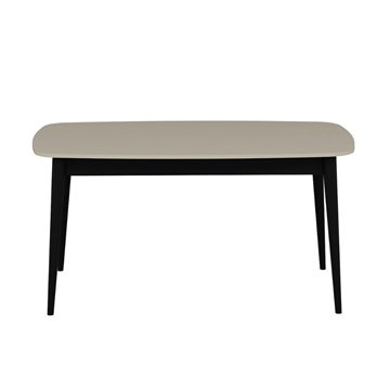 Raztegljiva miza Prime s kašmirskim vrhom in črnimi nogami 160x90x77H