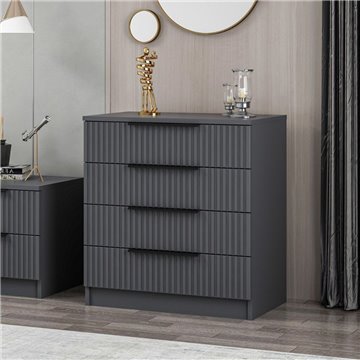 Komoda Kale s 4 predali z antracitnim učinkom 72x42x77H