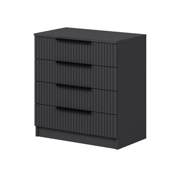 Komoda Kale s 4 predali z antracitnim učinkom 72x42x77H