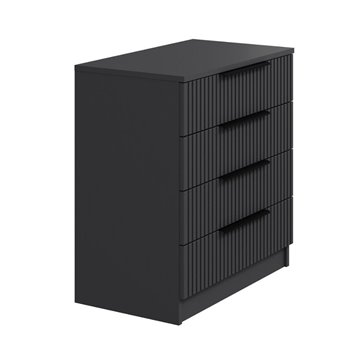 Komoda Kale s 4 predali z antracitnim učinkom 72x42x77H