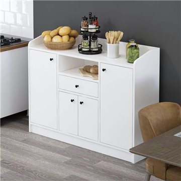 Arina bela večnamenska omara s 4 vrati in predalom 120x35x90H