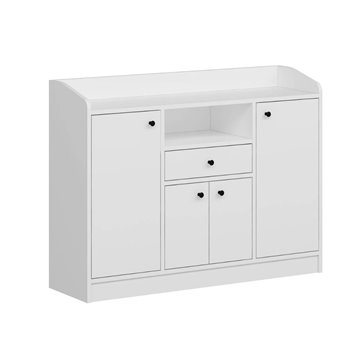 Arina bela večnamenska omara s 4 vrati in predalom 120x35x90H