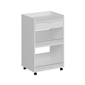 Beli kuhinjski voziček Liana s predali in odprtimi predali 60x45x95H