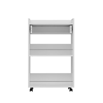 Beli kuhinjski voziček Liana s predali in odprtimi predali 60x45x95H