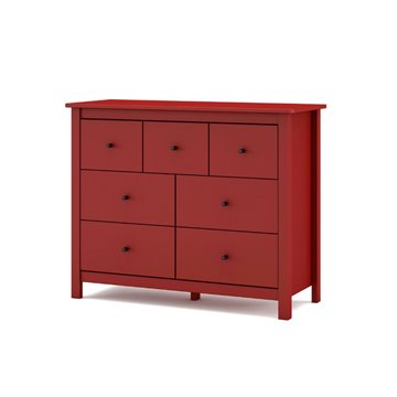Komoda Misti iz masivnega bordo lesa 110x40x820H - 7 predalov, oblikovanje in organizacija