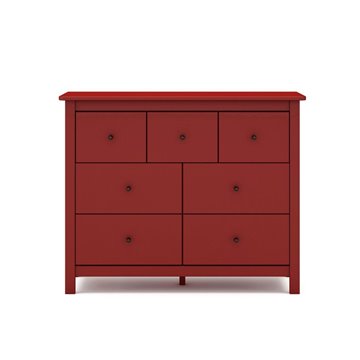 Komoda Misti iz masivnega bordo lesa 110x40x820H - 7 predalov, oblikovanje in organizacija