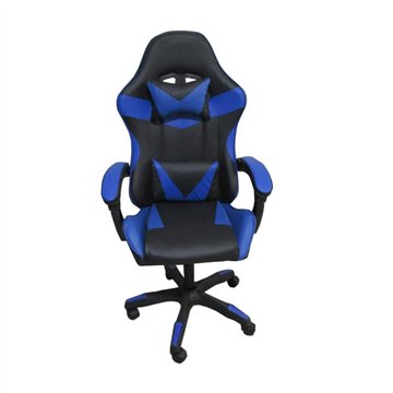 Gaming fotelj črno modri PVC - Udobje in oblikovanje