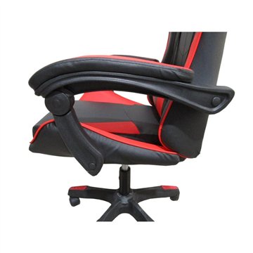 Gaming fotelj črno rdeč PVC - Udobje in oblikovanje