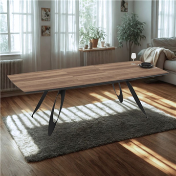 MIZA HAZAR HRASTOV VRH IN ČRNE NOGE 190+60 CM