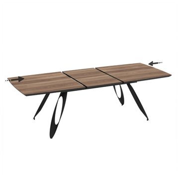 MIZA HAZAR HRASTOV VRH IN ČRNE NOGE 190+60 CM