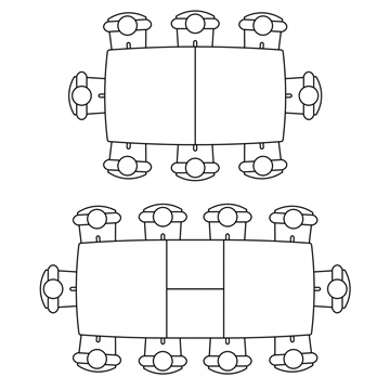 MIZA HAZAR HRASTOV VRH IN ČRNE NOGE 190+60 CM
