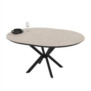 DOBOK MIZA S SIJAJNIM VRHOM CASHEMIR IN ČRNIM GABROM Ø110+35 CM