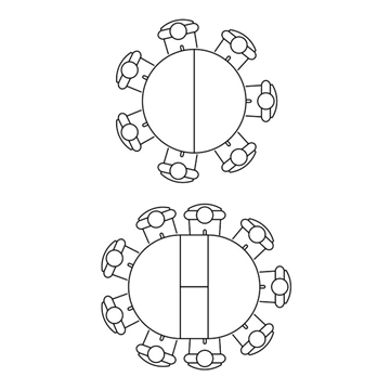 DOBOK MIZA Z MAT MARMORNIM UČINKOM IN ČRNIM GABROM Ø110+35 CM)