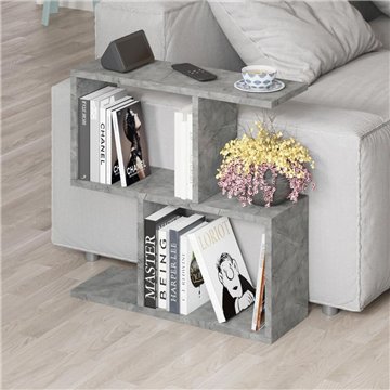Homemania siva mizica za kavo 60x19,5x60H - Sodoben dizajn in vsestranskost v enem kosu pohištva