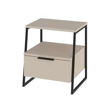 Nočna omarica Pal sand 45x41x50 cm - sodoben slog in funkcionalnost v prefinjenem dizajnu