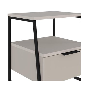 Nočna omarica Pal sand 45x41x50 cm - sodoben slog in funkcionalnost v prefinjenem dizajnu