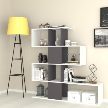 Dvostranski regal Aktif 145x145x29 cm. bela litina